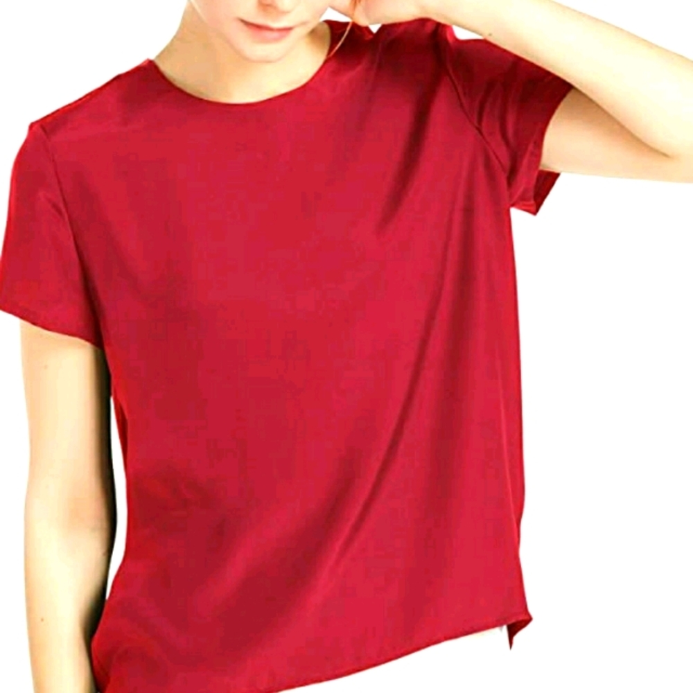 Vintage Kevo silk red stretchy soft top